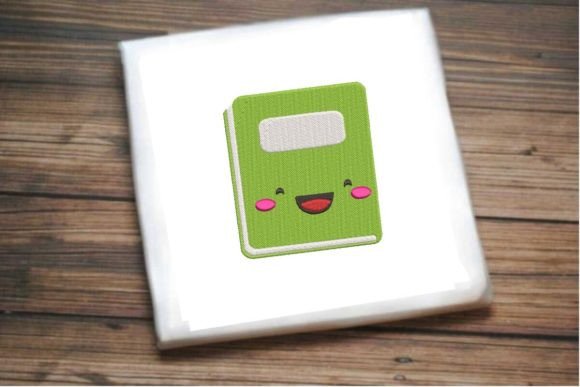 Cheerful Book Embroidery Design