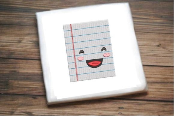 Cute White Paper Embroidery Design