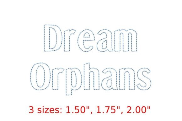Dream Orphans Bean Stitch Outline Font