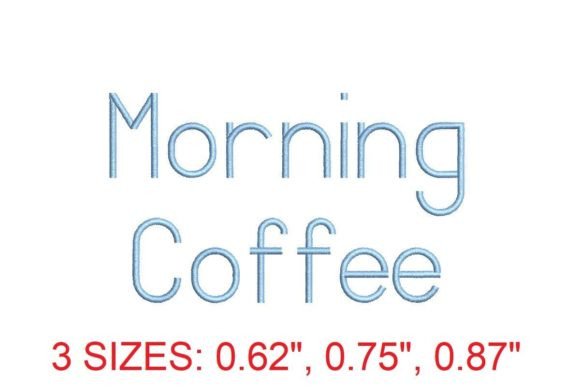 Morning Coffee Embroidery Font