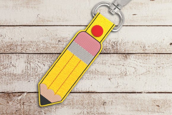 Pencil ITH Key Fob Applique